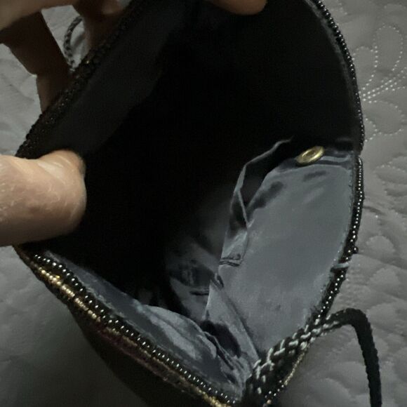 VTG Handmade Black Multicolor Beaded Purse & Matching Sash Belt Waist SZ 27”-33” - Picture 14 of 14